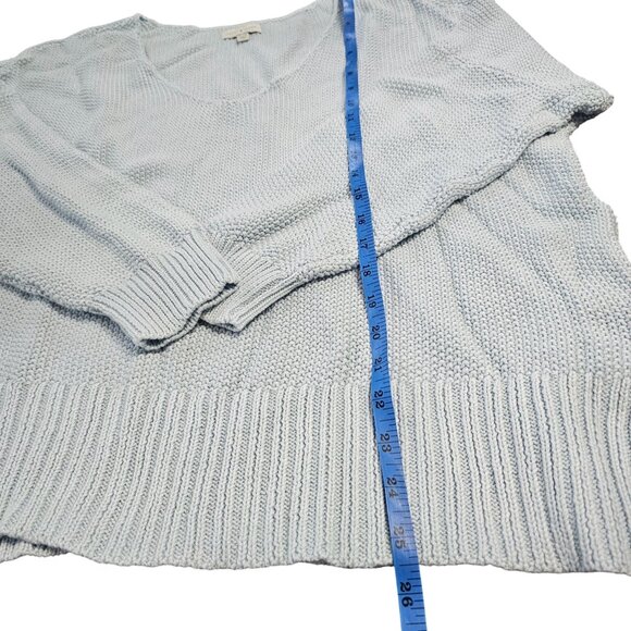 Lucky Brand Women's all Cotton V Neck Pale Blue Sweater size XL - Picture 9 of 9